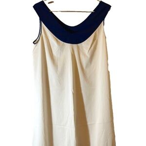 Vintage VASSARETTE By Munsingwear Baby Doll Nightgown Blue/Cream Size Medium